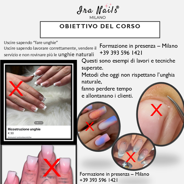 Corso Base Ricostruzione Unghie – Milano | 25-26-27 settembre | Ira Nails Milano®