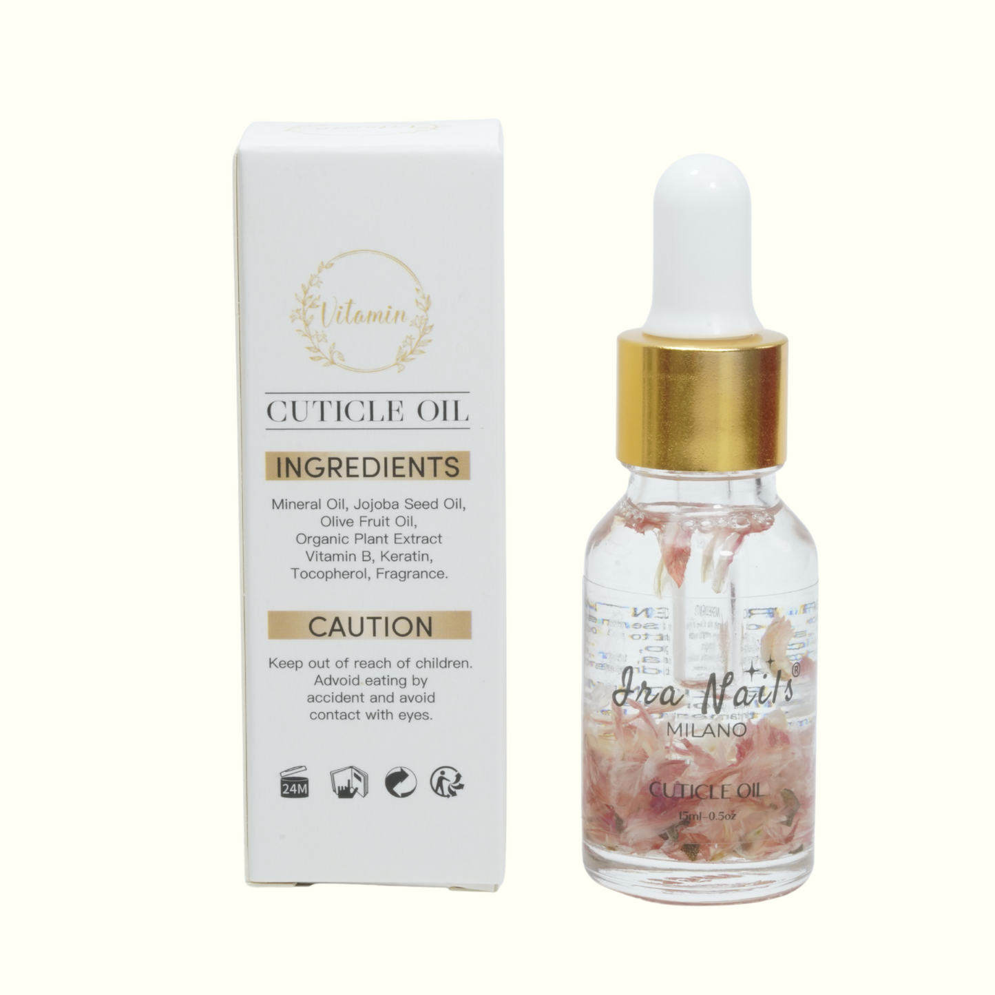 Olio Cuticole Professionale ๐ธ๐๐๐ค๐ฎ๐ซ๐๐ธ 15ml โ Idratante con Petali Naturali | Ira Nails MILANOยฎ