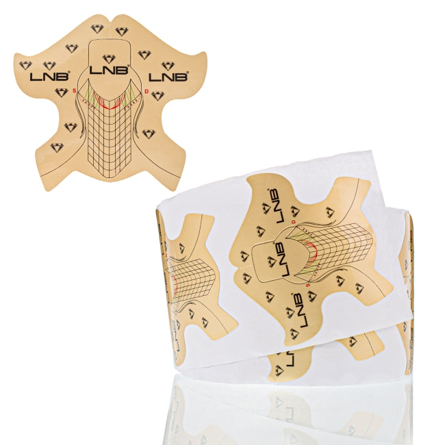 Rotolo di NAIL FORM professionali Oro Alluminio 500 pezzi.