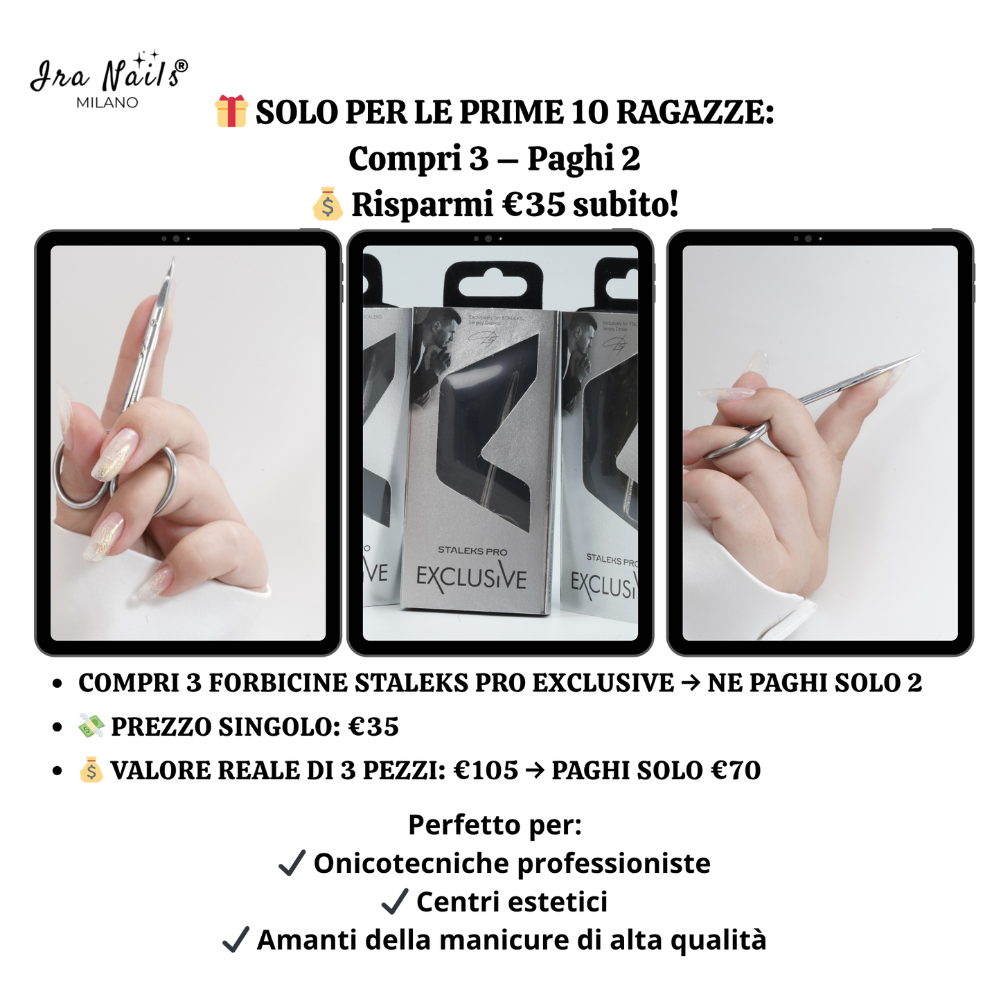 Cuticole Perfette Forbicine Staleks 3x2 Limited Edition (solo 10)