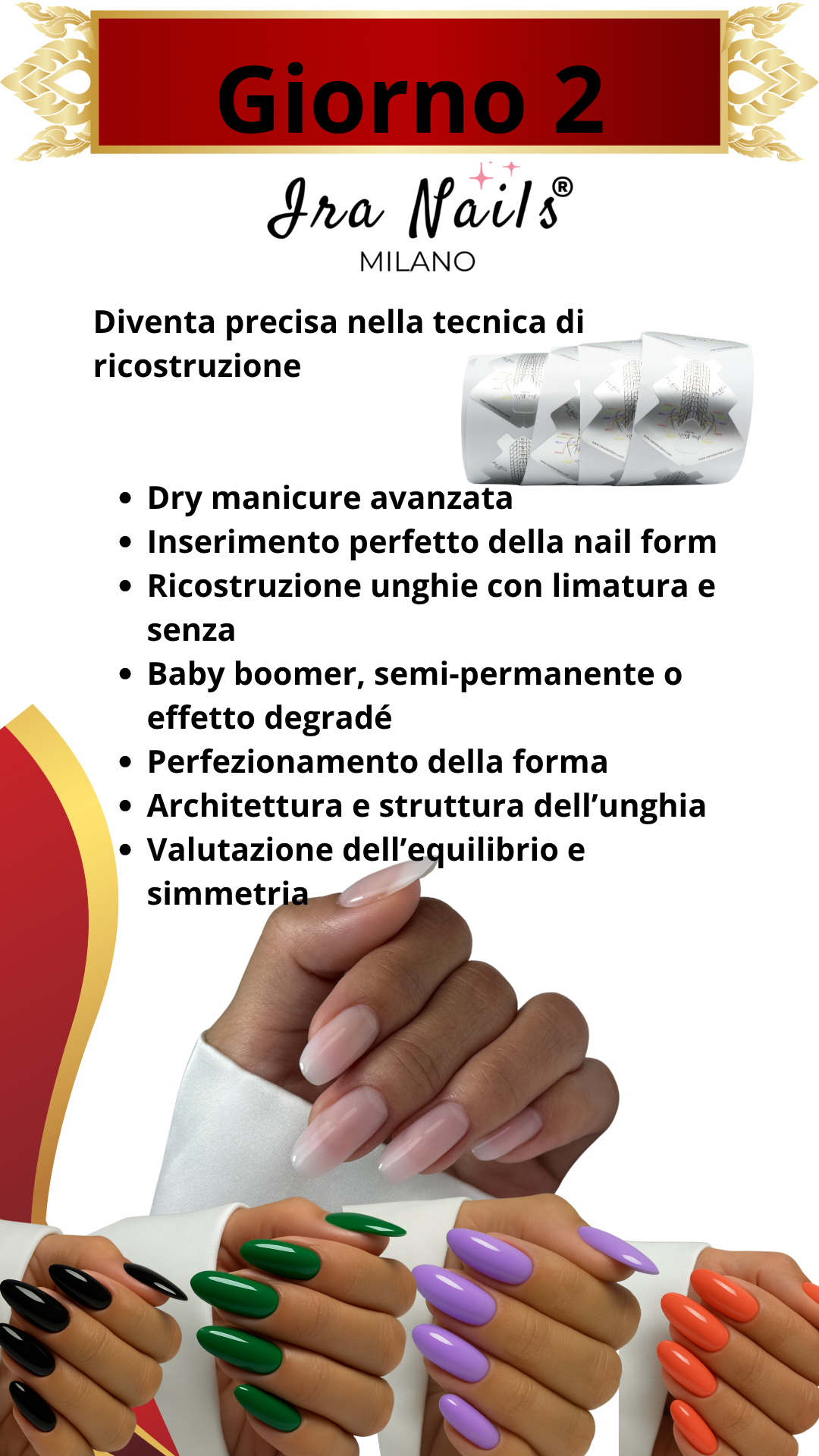 Corso di Ricostruzione Unghie in Aula a Milano 26, 27 e 28 settembre, 3 Giorni Intensivi con Irinoiu Alina Roxana - Ira Nails Milano®