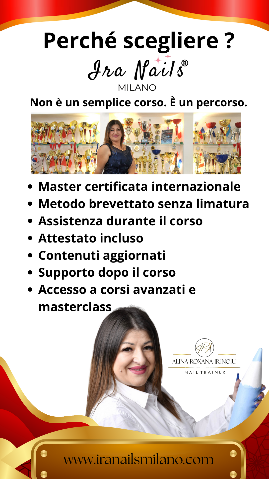 Corso di Ricostruzione Unghie in Aula a Milano 26, 27 e 28 settembre, 3 Giorni Intensivi con Irinoiu Alina Roxana - Ira Nails Milano®