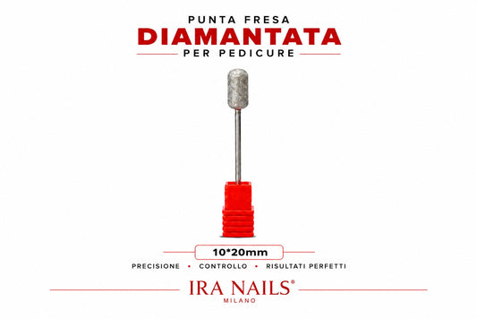Punta Fresa Diamantata Cilindrica Arrotondata 7,2 × 12 mm – Pedicure Professionale